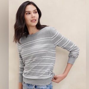 Banana Republic Women’s Striped Crew Neck Sweater